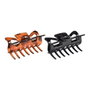Juliette Fashion Lot de 2 pinces à cheveux 9 cm, marron et noir