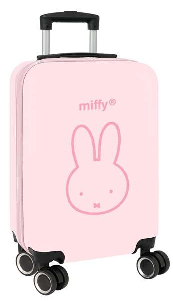 Safta Valise cabine 20" Miffy Flores pour enfants, 34.5 x 55 x 20 cm, motif fleurs, trolley, à partir de 3 ans