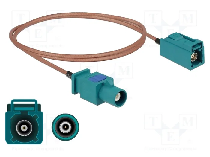 DELOCK Câble coaxial Fakra Z mâle vers Fakra Z femelles 1m DELOCK Câble coaxial Fakra Z mâle vers Fakra Z femelles 1m