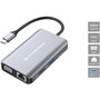 Conceptronic DONN21G Station d'accueil 7 en 1 USB-C Hub HDMI VGA LAN USB 3.0 PD 100W 4K