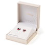 PEERS HARDY Pendientes Minnie Disney - Boucles d'oreilles laiton argenté avec émail, forme tête de Minnie avec noeud rouge à pois et Mickey avec short rouge