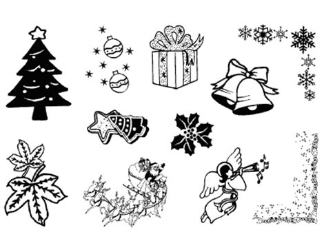 Innspiro Set de tampons acryliques Noël nº2 9,5x14,5cm