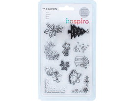 Innspiro Set de tampons acryliques Noël nº2 9,5x14,5cm