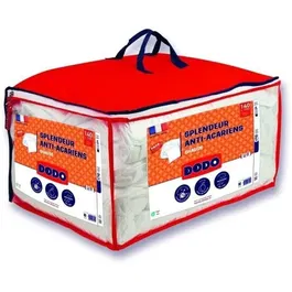 Dodo Pack Couette et Oreiller Splendeur - Couette chaude anti-acariens 140x200 cm, 350 g/m², Garnissage 100% Volupt'Air, avec 1 oreiller 60x60 cm, Blanc, Fabriqué en France