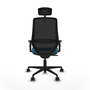 Chaise de Bureau Piqueras y Crespo D036N2W Noir Vert pétrole