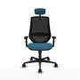 Chaise de Bureau Piqueras y Crespo D036N2W Noir Vert pétrole