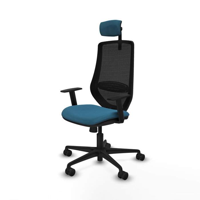 Chaise de Bureau Piqueras y Crespo D036N2W Noir Vert pétrole