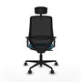 Chaise de Bureau Piqueras y Crespo D036N2W Noir Vert pétrole