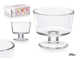 Vivalto Coupe à Glace Lisse Verre 290 ml Blanc 10 x 9 x 10 cm (Set de 24)
