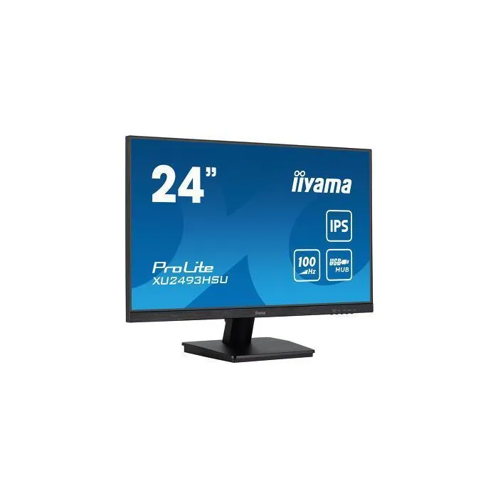 Iiyama Prolite XU2493HSU-B7 - Écran PC 23,8 pouces Full HD 100Hz IPS 1ms, Ports HDMI, DisplayPort, USB Hub, Haut-parleurs, VESA