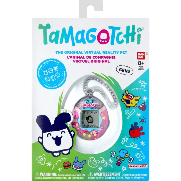 BANDAI - Tamagotchi original Sporty - Animal électronique virtuel avec écran couleur, 3 boutons et jeux compacts - Format portable
