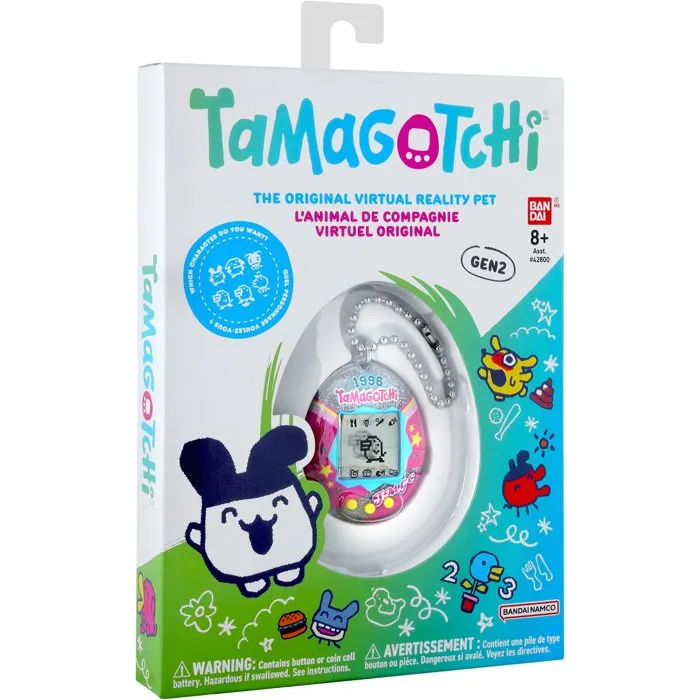 BANDAI - Tamagotchi original Sporty - Animal électronique virtuel avec écran couleur, 3 boutons et jeux compacts - Format portable