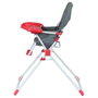 Bambisol Chaise haute fixe Gris et rouge en PVC avec tablette réglable