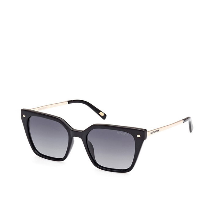 Skechers SE6274 01D Lunettes de Soleil Femme - Masque Noir, Verres Polarisés Gris Fumé Skechers SE6274 01D Lunettes de Soleil Femme - Masque Noir, Verres Polarisés Gris Fumé