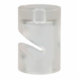 F-Line Attaches de câbles cylindriques en V, Transparent, 5 unités
