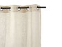 Giftdecor Rideau 140x260 cm avec 8 Anneaux, Blanc Casse (Set de 6)