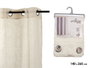 Giftdecor Rideau 140x260 cm avec 8 Anneaux, Blanc Casse (Set de 6)