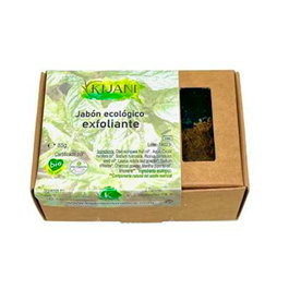 KIJANI Savon Exfoliant au Charbon Actif 80g - Nettoyant Purifiant pour Peau