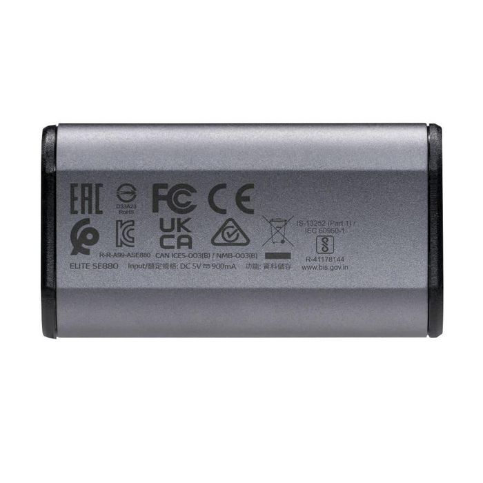 ADATA Elite SE880 - SSD Externe USB-C 1 To Gris - Portable, Ultra-Rapide 2000 Mo/s avec Interface USB 3.2 Gen2 x2, Compatible PC et Consoles de Jeu