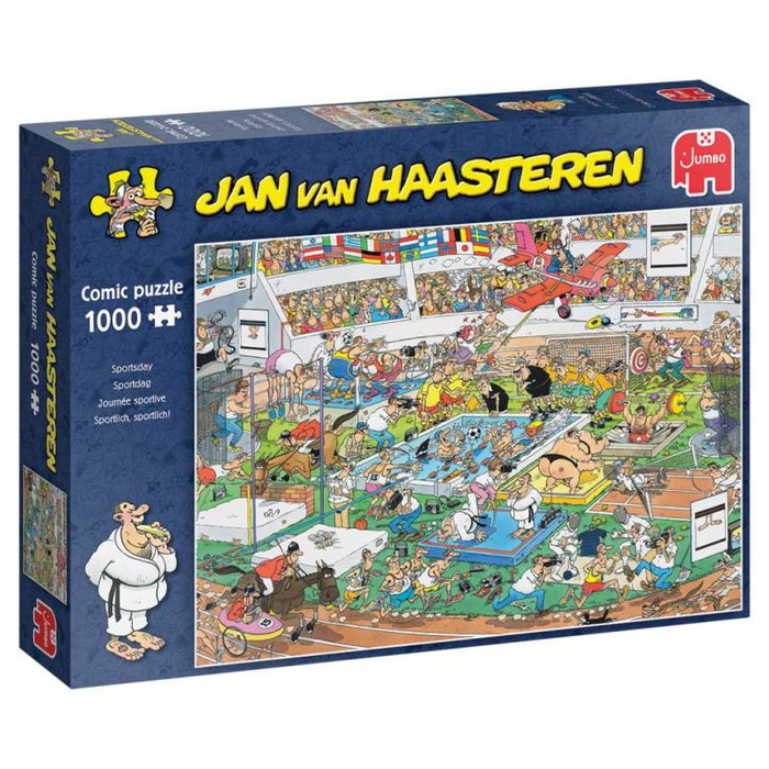 Jumbo Spiele Jumbo Jan van Haasteren Sportlich, sportlich! 1000 pièces Puzzle Jumbo Spiele Jumbo Jan van Haasteren Sportlich, sportlich! 1000 pièces Puzzle
