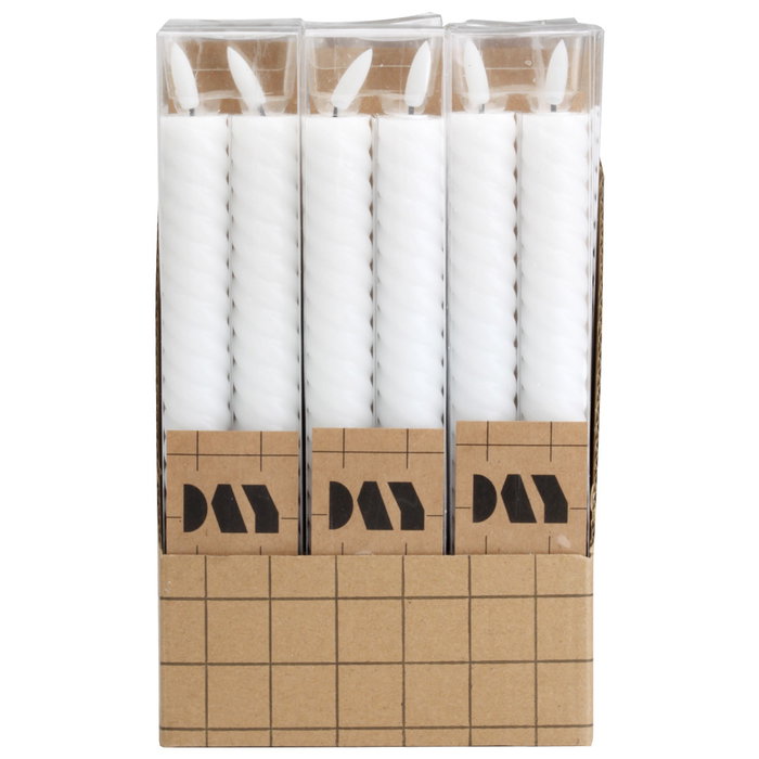 Day Lot de 2 bougies LED hélicoïdales de 25 cm