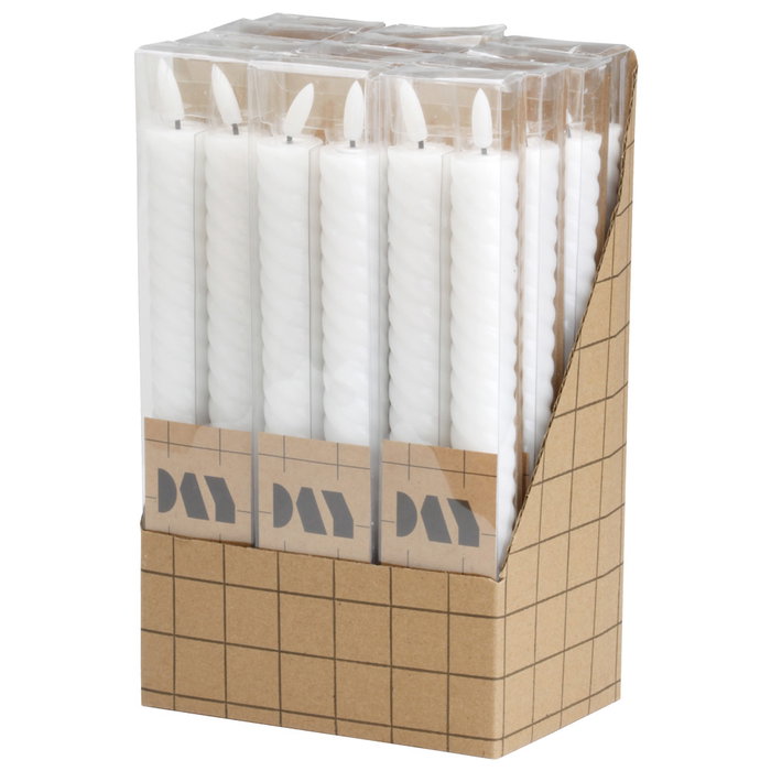 Day Lot de 2 bougies LED hélicoïdales de 25 cm