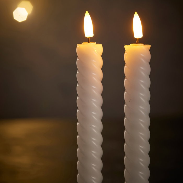Day Lot de 2 bougies LED hélicoïdales de 25 cm