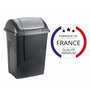 Poubelle Mondex Plastique recyclé 10 L Anthracite