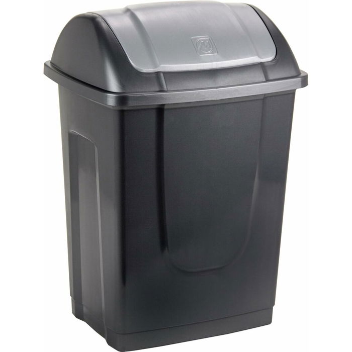 Poubelle Mondex Plastique recyclé 10 L Anthracite