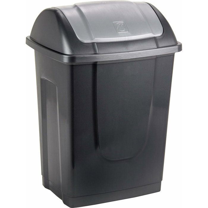 Poubelle Mondex Plastique recyclé 10 L Anthracite