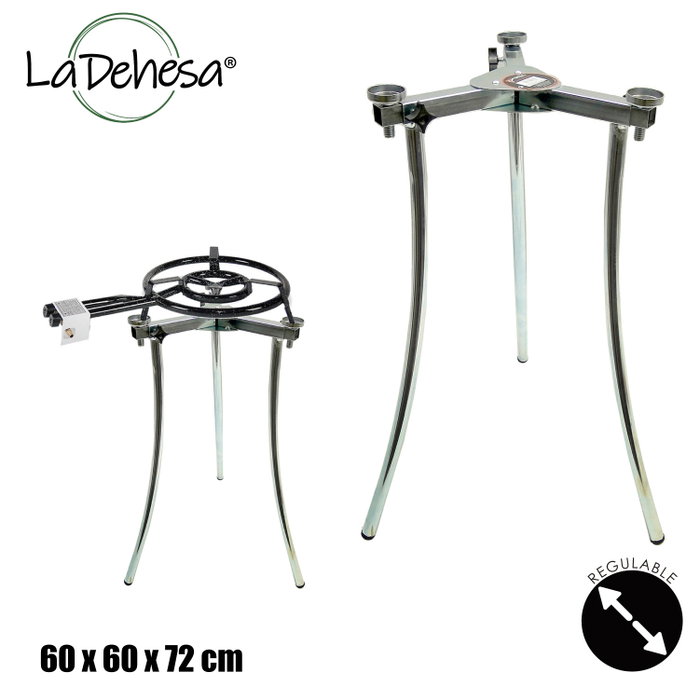 La Dehesa Trépied Réglable pour Brûleur 72x11x36 cm Métal Argent (Set de 4) La Dehesa Trépied Réglable pour Brûleur 72x11x36 cm Métal Argent (Set de 4)
