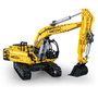 CaDA C61082W - Excavatrice Fonctionnelle 1072 Pièces, Moteur Optionnel, Cabine Rotative, Instructions Multilingues, Jouet de Construction 8+