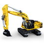 CaDA C61082W - Excavatrice Fonctionnelle 1072 Pièces, Moteur Optionnel, Cabine Rotative, Instructions Multilingues, Jouet de Construction 8+