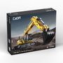 CaDA C61082W - Excavatrice Fonctionnelle 1072 Pièces, Moteur Optionnel, Cabine Rotative, Instructions Multilingues, Jouet de Construction 8+