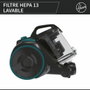 Candy CAF34HM Aspirateur Traineau Sans Sac 800 W Noir et Vert Émeraude