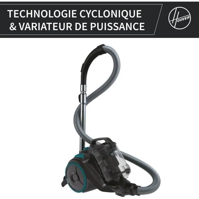 Candy CAF34HM Aspirateur Traîneau Sans Sac 800 W - Capacité 2,5 L - Filtre HEPA 13 Lavable - Technologie Cyclonique - Brosse Combinée
