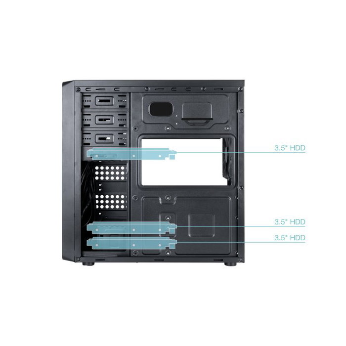 Tooq TQC-5701-SP PRISMA ULTRA Noir avec alimentation 500 W