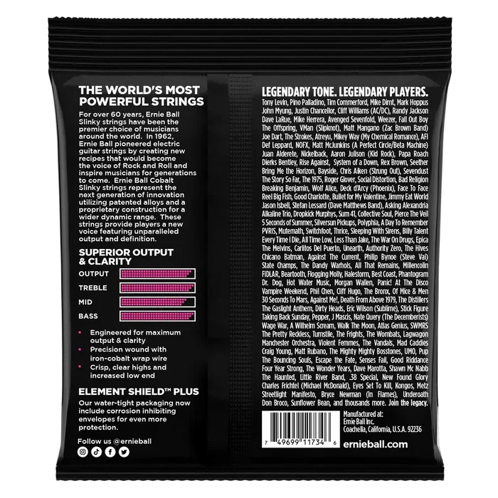 Ernieball Cobalt Slinky 5 ST 40-125 Jeu de cordes basse électrique