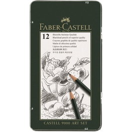 Faber-Castell FC-119065 CASTELL 9000 Crayon à papier assortis - Lot de 12