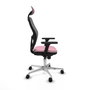 Piqueras y Crespo 3D086N1 Chaise de Bureau avec Appui-tête Rose