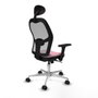 Piqueras y Crespo 3D086N1 Chaise de Bureau avec Appui-tête Rose