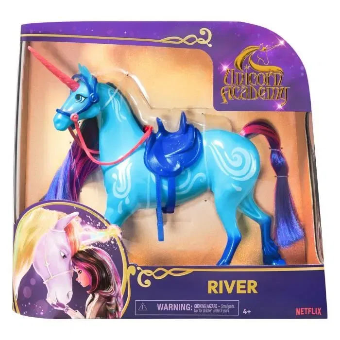 Spin Master - Licorne 28cm Unicorn Academy Leaf ou River - Figurine avec accessoires amovibles - Série L'École des Licornes - Dès 4 ans
