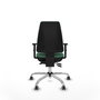 PIQUERAS Y CRESPO Chaise Elche Asynchrone Tissu Vert émeraude Structure chromée
