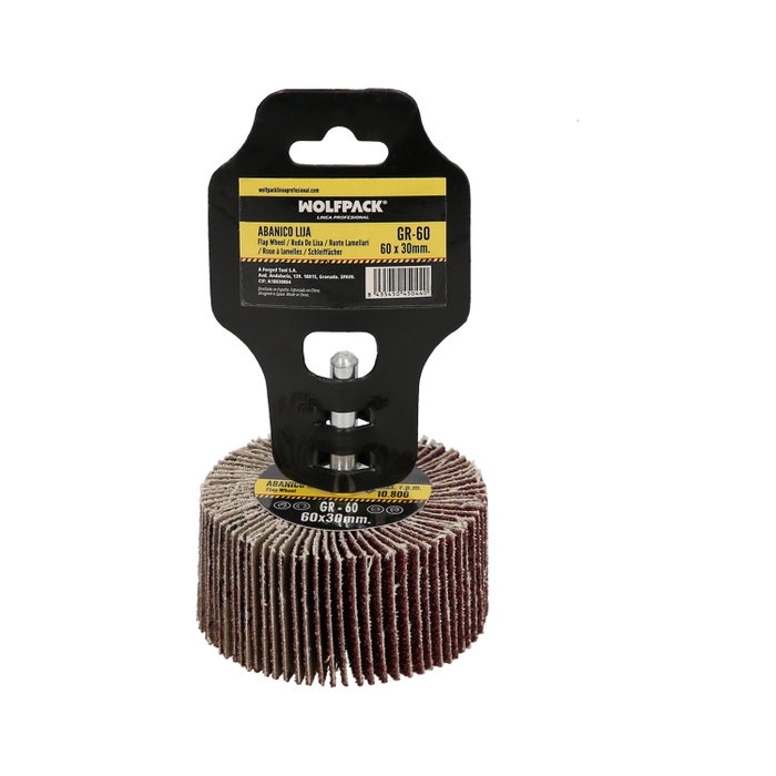 WOLFPACK LINEA PROFESIONAL Éventail de ponçage Grain 60 60x30mm