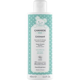 Gamarde Liniment Bébé Bio - Nourrit et Protège - Lotion pour Changes de Couche Quotidiens - 400 ml