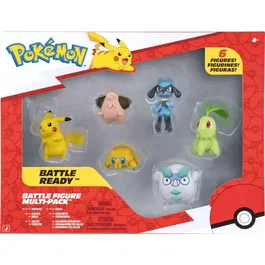 Pokemon Coffret de 6 figurines de combat - Pikachu et amis - 5 cm