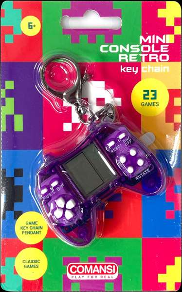 Golden Toys - Mini console rétro de poche avec 23 jeux classiques - 4x5x1,5 cm - Modèles assortis