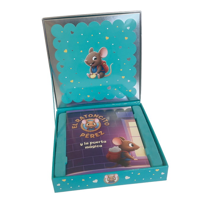 Imagiland Coffret Magique du Ratoncito Pérez - Livre, Lettre, Porte en Bois et Décorations - Jeu Éducatif Enfant +3 Ans