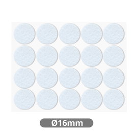 GSC Evolution Set de 20 feutres adhésifs ronds Ø16mm - Blanco