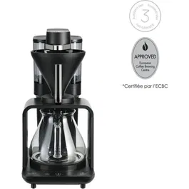 Melitta Epour 1024-11 Cafetière filtre avec douchette rotative 360°, 1515 W pour 2 à 8 tasses, écran tactile, fonction pré-infusion - Noir/Chrome